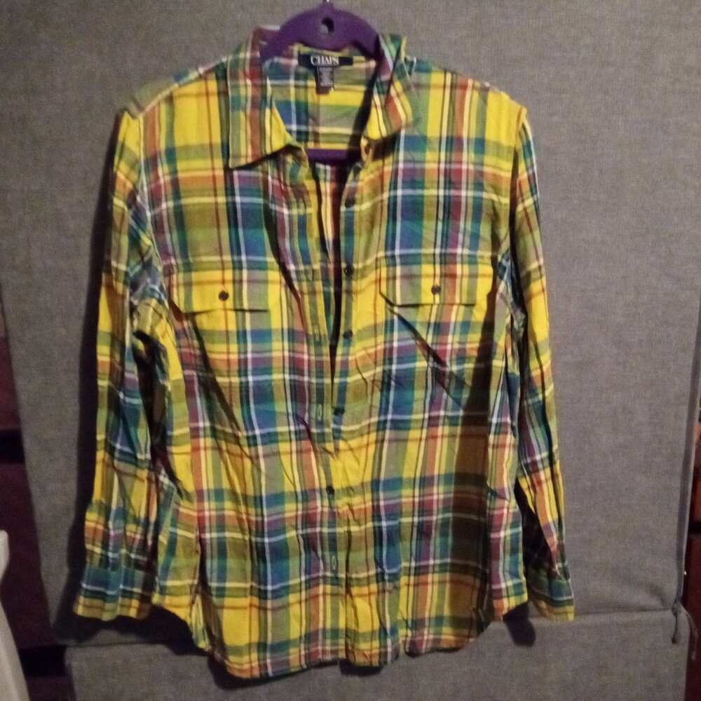 Chaps Women's Button Front Top - 1X
